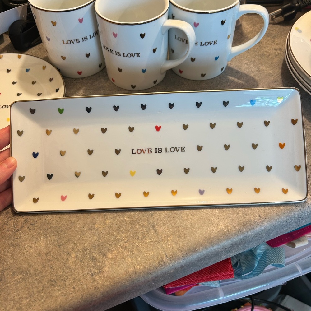 Williams Sonoma Heart Pattern Tray